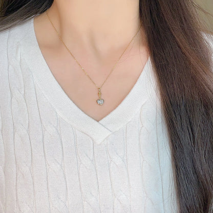 1.04 ct Three-Prong Heart-Cut Lab-Grown Diamond Pendant in 18K Yellow Gold