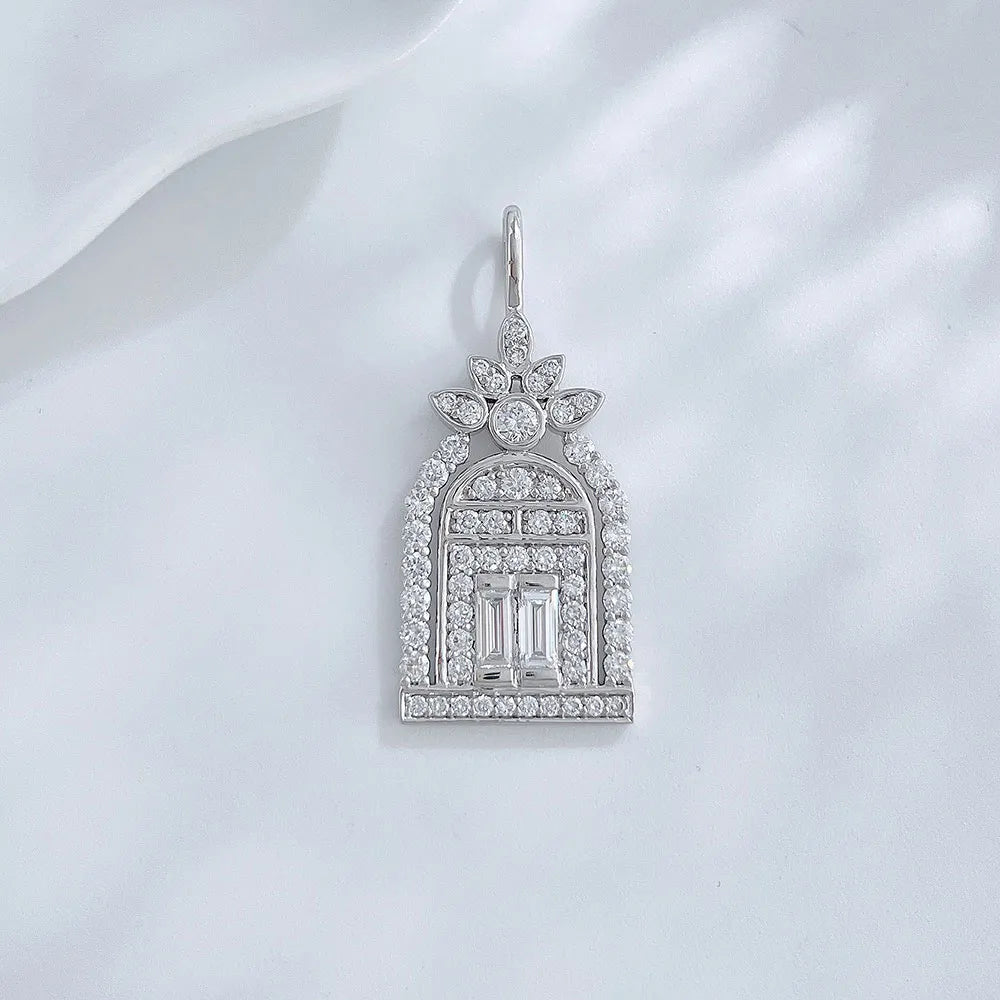 1.21 ctw Emerald-Cut Lab-Grown Diamond Pendant in PT950 Platinum
