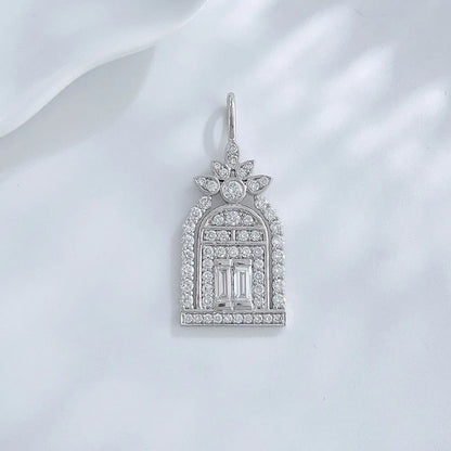 1.21 ctw Emerald-Cut Lab-Grown Diamond Pendant in PT950 Platinum
