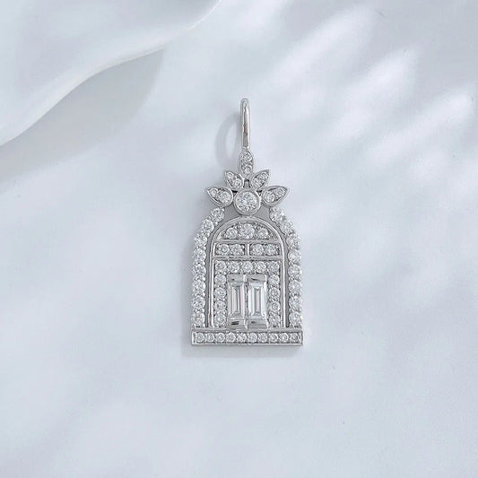 1.21 ctw Emerald-Cut Lab-Grown Diamond Pendant in PT950 Platinum