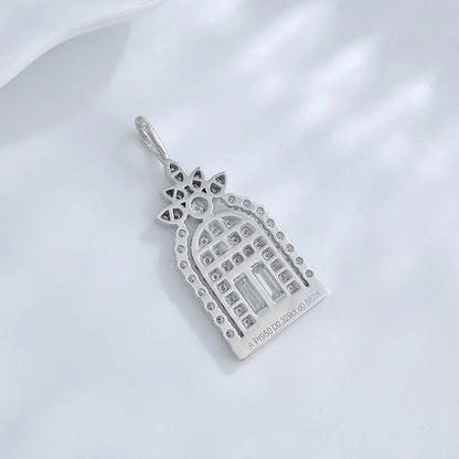 1.21 ctw Emerald-Cut Lab-Grown Diamond Pendant in PT950 Platinum
