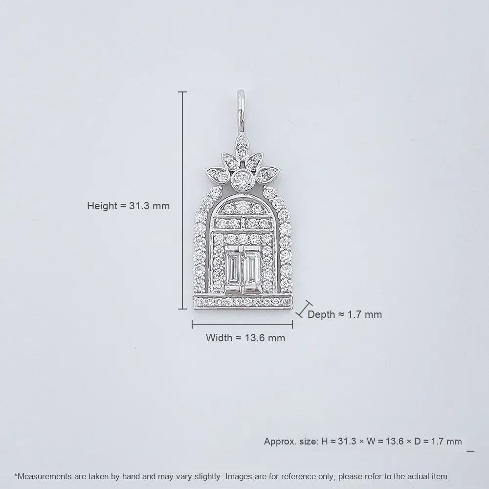 1.21 ctw Emerald-Cut Lab-Grown Diamond Pendant in PT950 Platinum