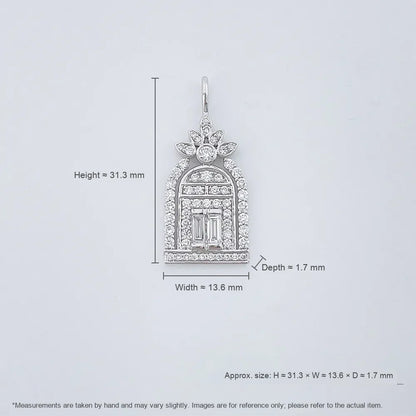 1.21 ctw Emerald-Cut Lab-Grown Diamond Pendant in PT950 Platinum