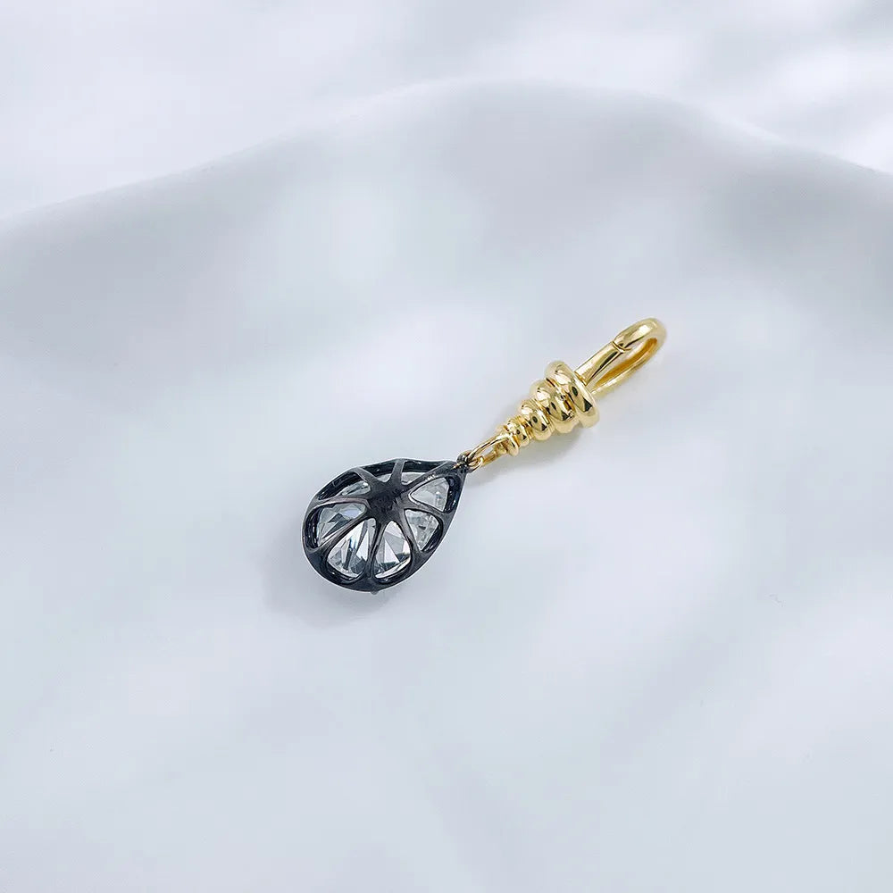 1.03 ct Minimalist Three-Prong Pear-Cut Lab-Grown Diamond Pendant in 18K Yellow Gold