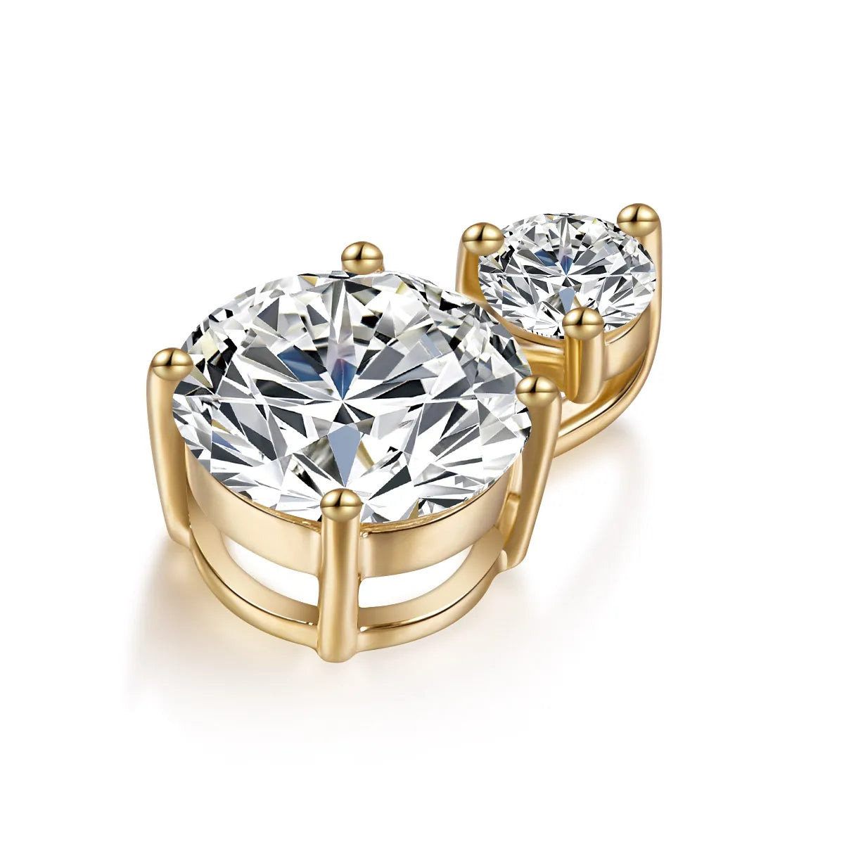 1.01 ct Four-Prong Round-Cut Lab-Grown Diamond Pendant in 18K Yellow Gold