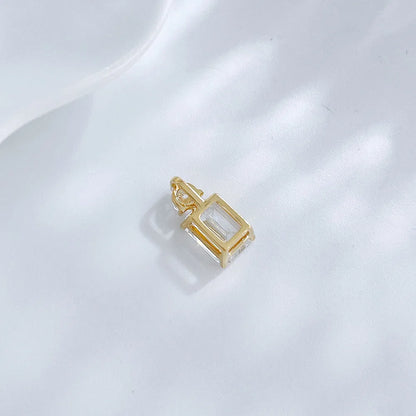 1.12 ct Celestial Four-Prong Emerald-Cut Lab-Grown Diamond Pendant in 18K Yellow Gold