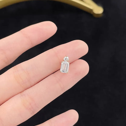 1.12 ct Celestial Four-Prong Emerald-Cut Lab-Grown Diamond Pendant in 18K Yellow Gold