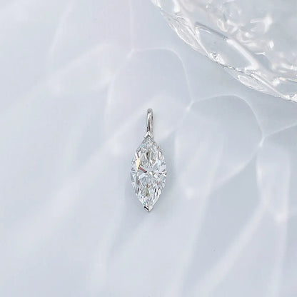 1.08 ct Minimalist Marquise-Cut Lab-Grown Diamond Pendant in 18K White Gold