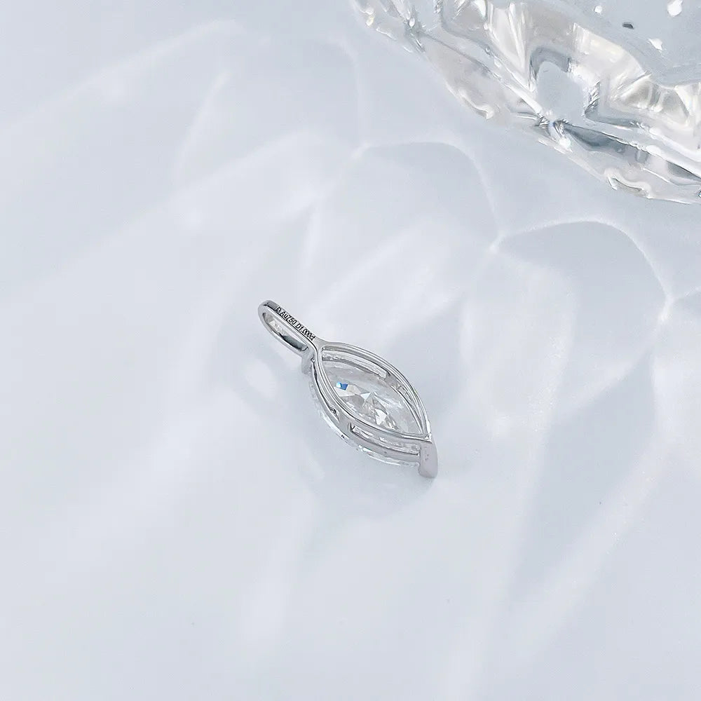 1.08 ct Minimalist Marquise-Cut Lab-Grown Diamond Pendant in 18K White Gold