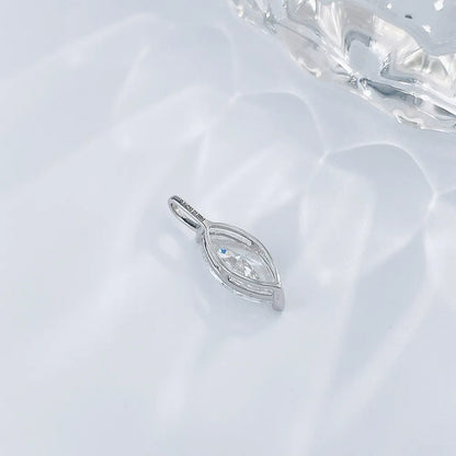 1.08 ct Minimalist Marquise-Cut Lab-Grown Diamond Pendant in 18K White Gold