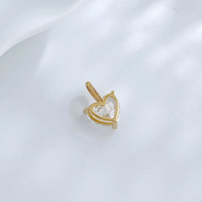 1.01 ct Three-Prong Heart-Cut Lab-Grown Diamond Pendant in 18K Yellow Gold