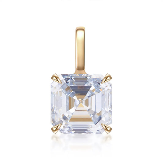 1.03 ct Minimalist Four-Prong Princess-Cut Lab-Grown Diamond Pendant in 18K Yellow Gold