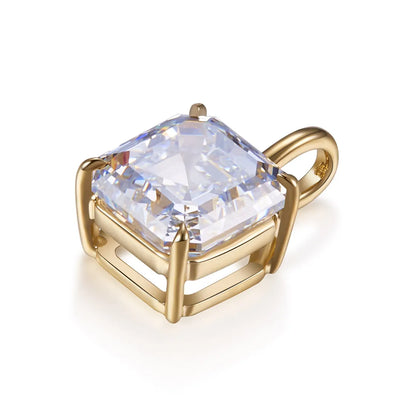 1.03 ct Minimalist Four-Prong Princess-Cut Lab-Grown Diamond Pendant in 18K Yellow Gold