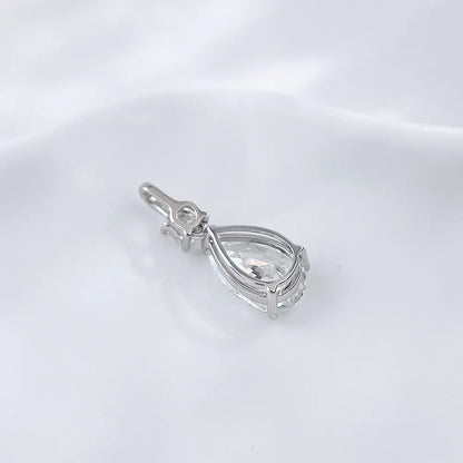 1.02 ct Three-Prong Pear-Cut Lab-Grown Diamond Pendant in PT950 Platinum