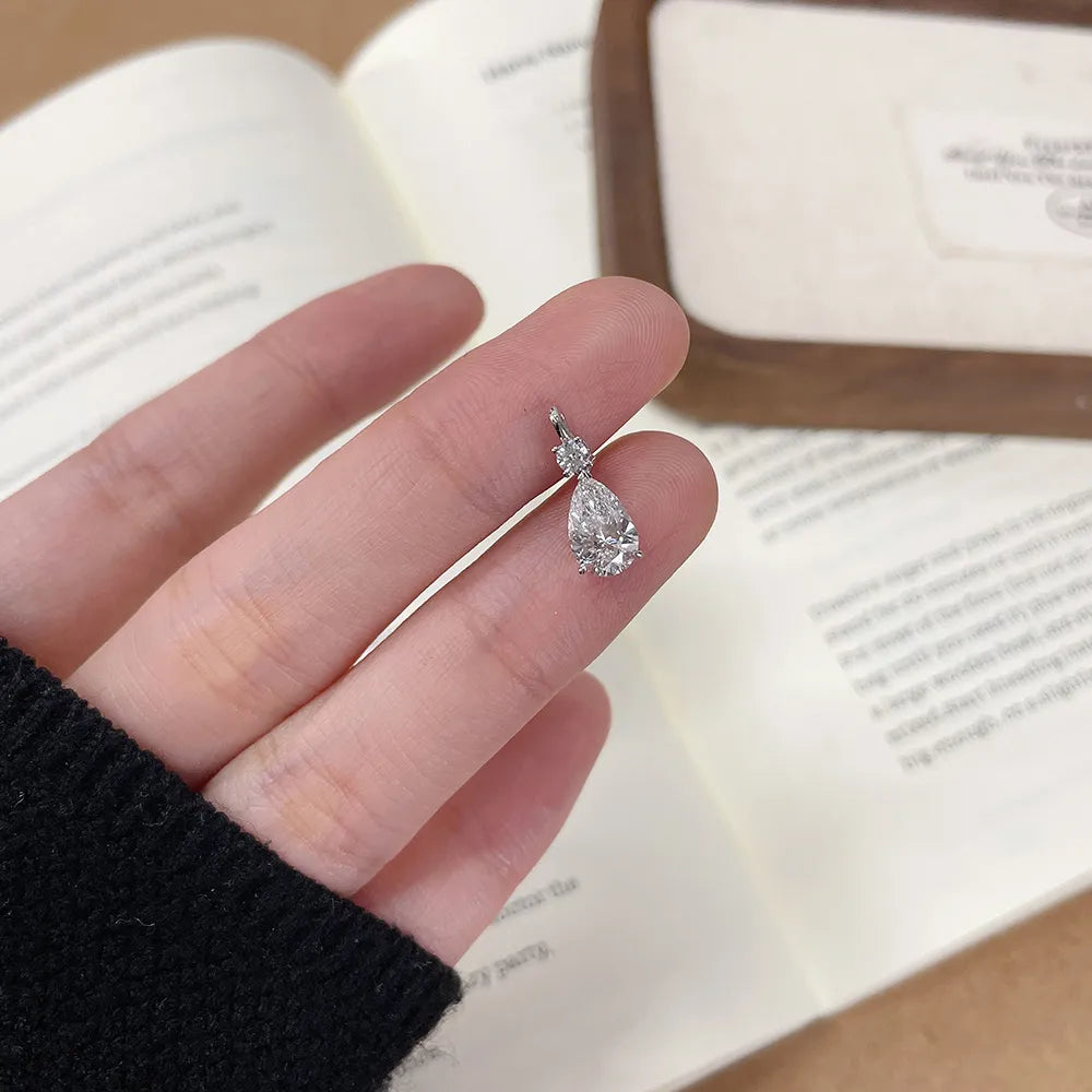 1.02 ct Three-Prong Pear-Cut Lab-Grown Diamond Pendant in PT950 Platinum
