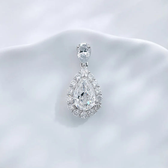 2.06 ct Three-Prong Pear-Cut Lab-Grown Diamond Pendant in PT950 Platinum