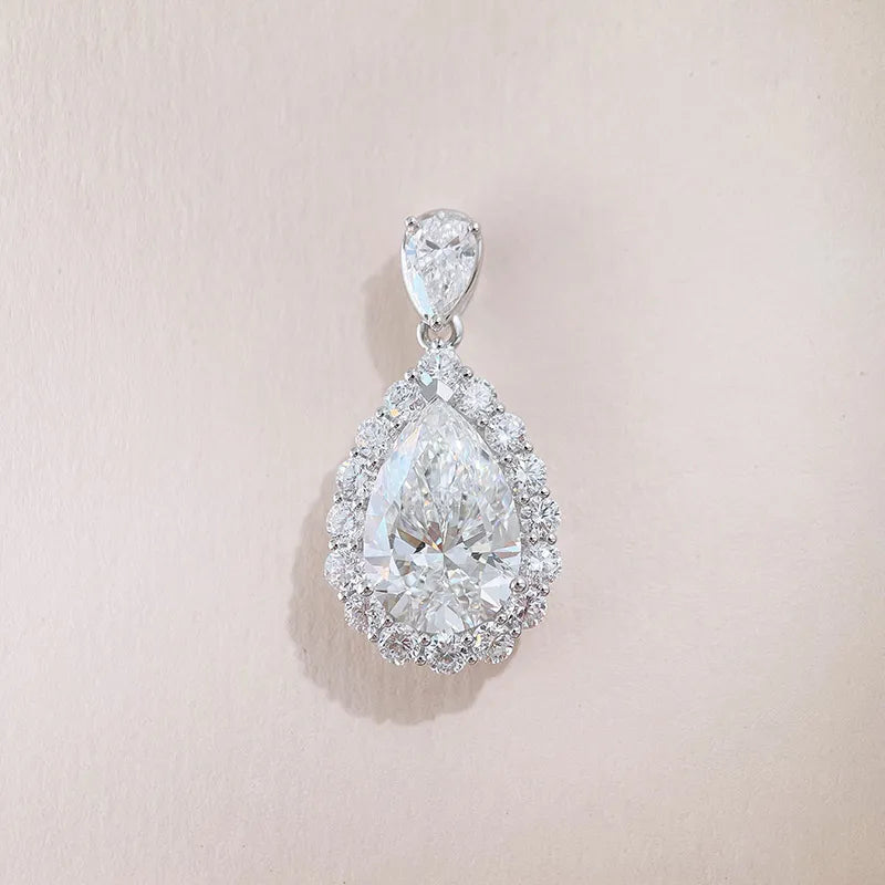 2.09 ct Pear-Cut Lab-Grown Diamond Pendant in 18K White Gold