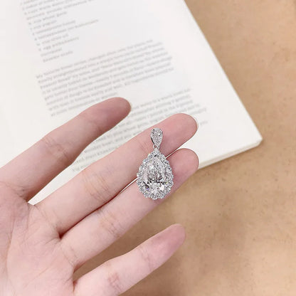 2.09 ct Pear-Cut Lab-Grown Diamond Pendant in 18K White Gold