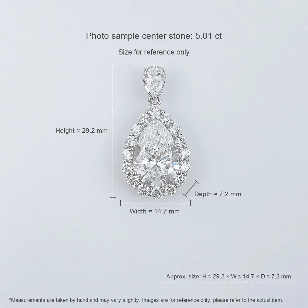 2.09 ct Pear-Cut Lab-Grown Diamond Pendant in 18K White Gold