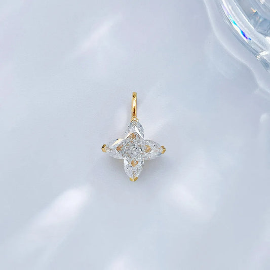 1.09 ct Celestial Mixed-Cut Lab-Grown Diamond Pendant in 18K Yellow Gold
