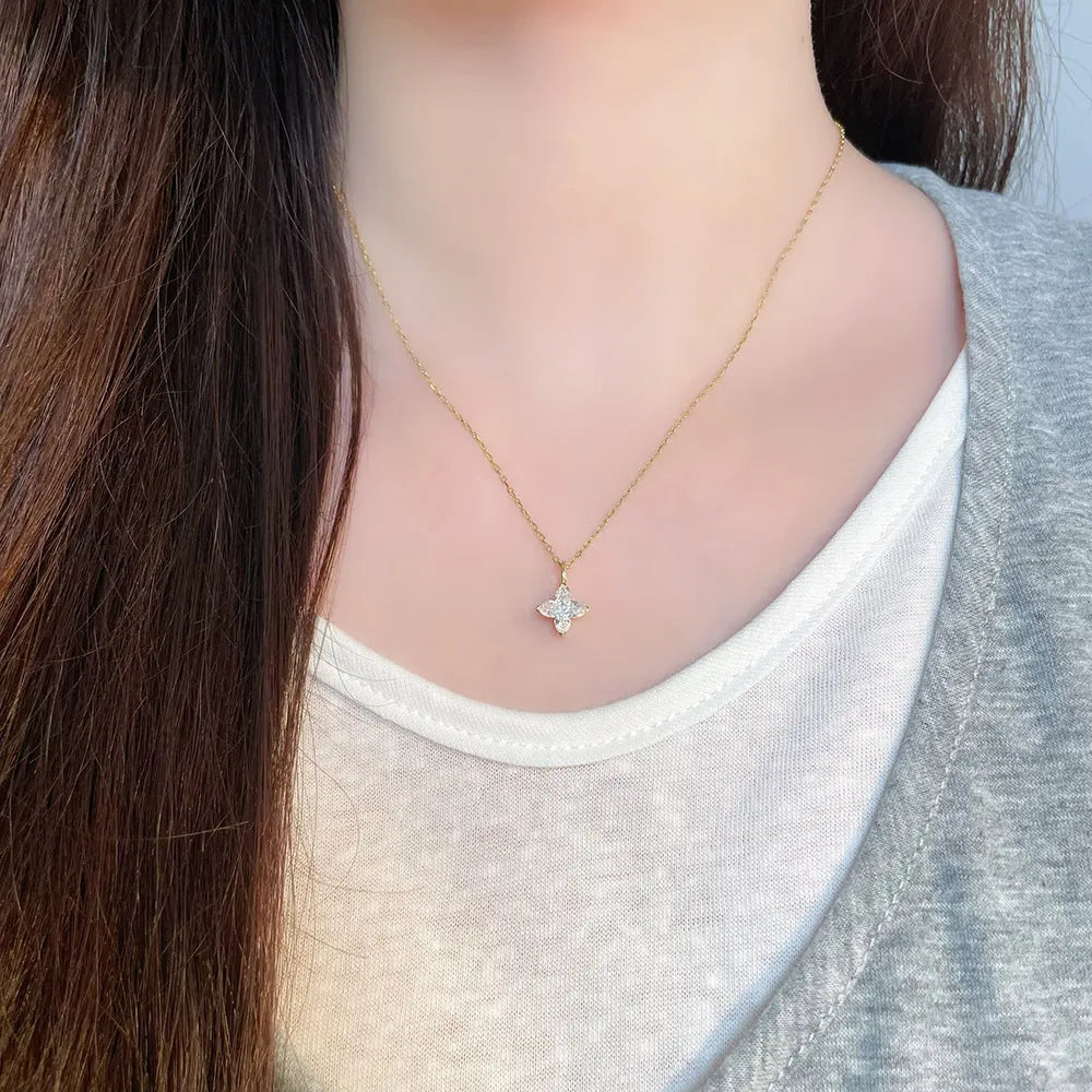 1.09 ct Celestial Mixed-Cut Lab-Grown Diamond Pendant in 18K Yellow Gold