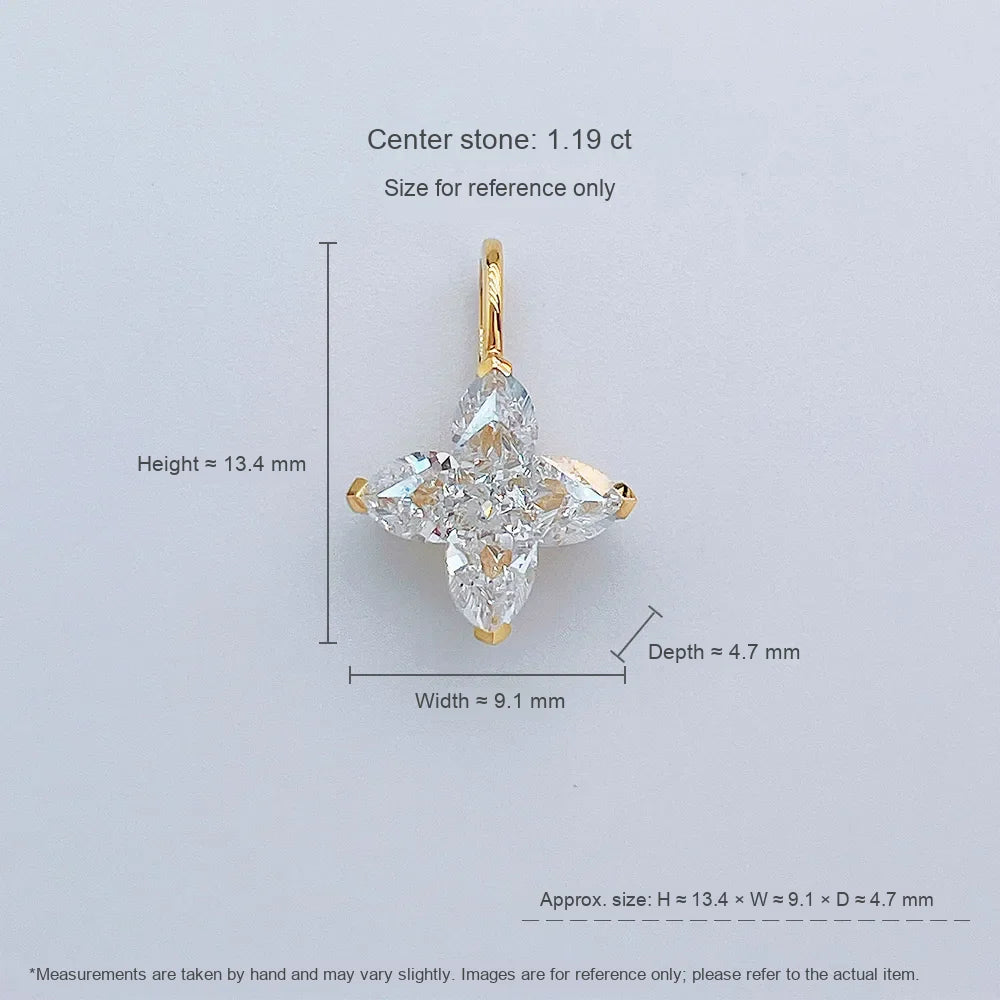 1.09 ct Celestial Mixed-Cut Lab-Grown Diamond Pendant in 18K Yellow Gold