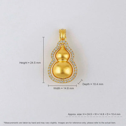 0.55 ctw Pavé Round-Cut Lab-Grown Diamond Pendant in 925 Sterling Silver