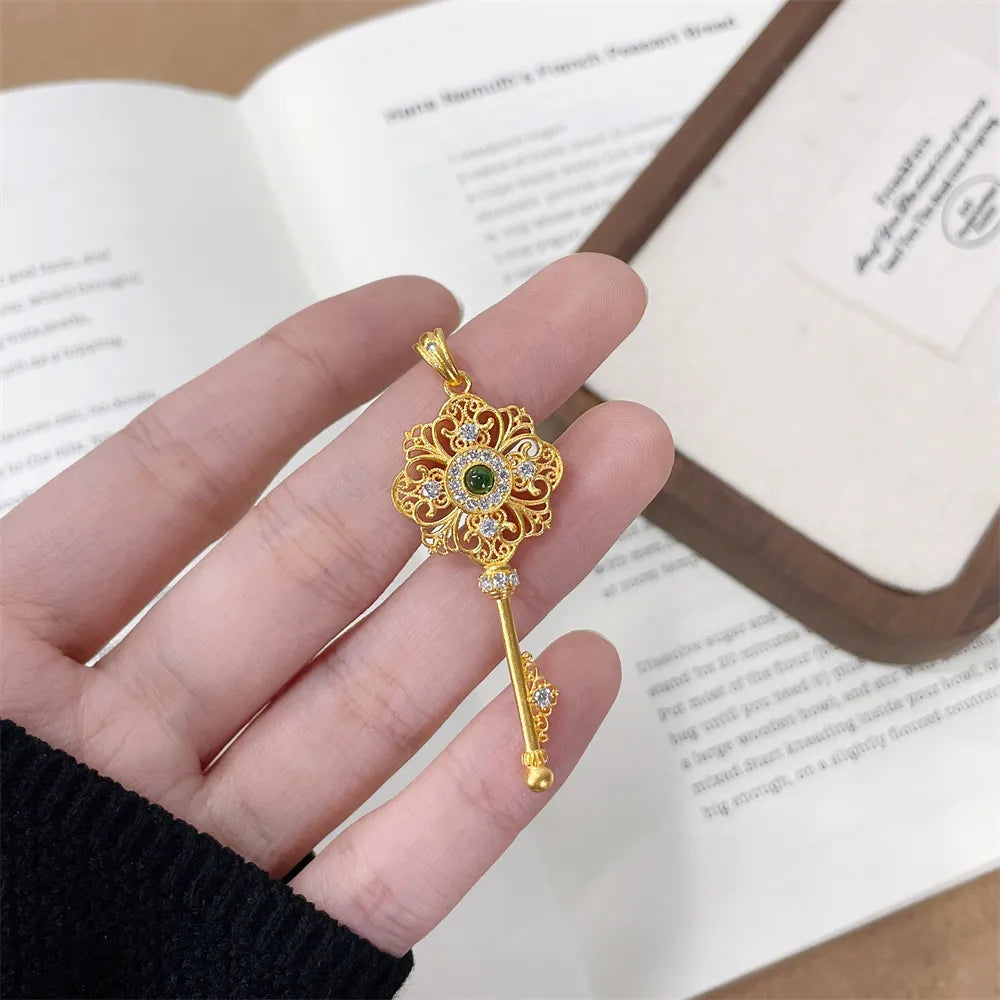 0.58 ctw Round-Cut Lab-Grown Diamond Pendant in 925 Sterling Silver