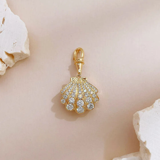 0.65 ctw Round-Cut Lab-Grown Diamond Pendant in 18K Yellow Gold