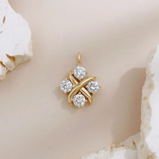 1.32 ctw Statement Round-Cut Lab-Grown Diamond Pendant in 18K Yellow Gold
