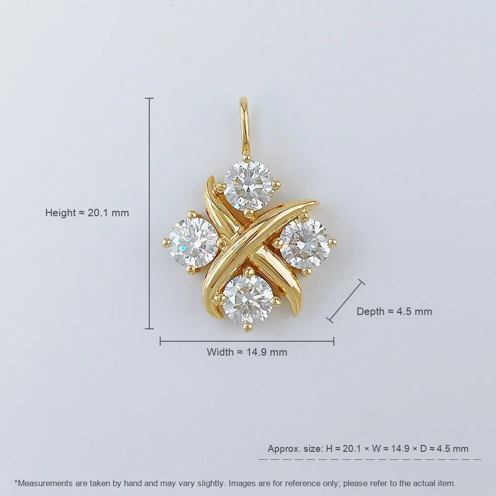 1.32 ctw Statement Round-Cut Lab-Grown Diamond Pendant in 18K Yellow Gold