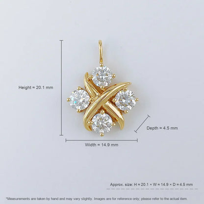 1.32 ctw Statement Round-Cut Lab-Grown Diamond Pendant in 18K Yellow Gold