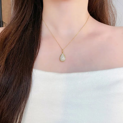 0.68 ctw Vintage Round-Cut Lab-Grown Diamond Pendant in 18K Yellow Gold