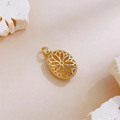 0.22 ctw Vintage Pavé Round-Cut Lab-Grown Diamond Pendant in 18K Yellow Gold