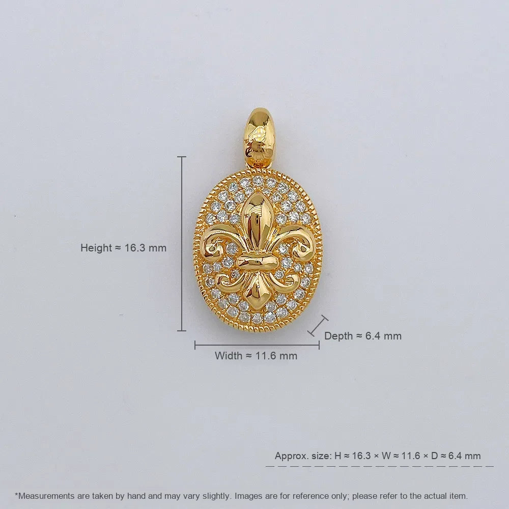0.22 ctw Vintage Pavé Round-Cut Lab-Grown Diamond Pendant in 18K Yellow Gold