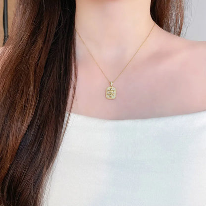 0.31 ctw Vintage Pavé Round-Cut Lab-Grown Diamond Pendant in 18K Yellow Gold