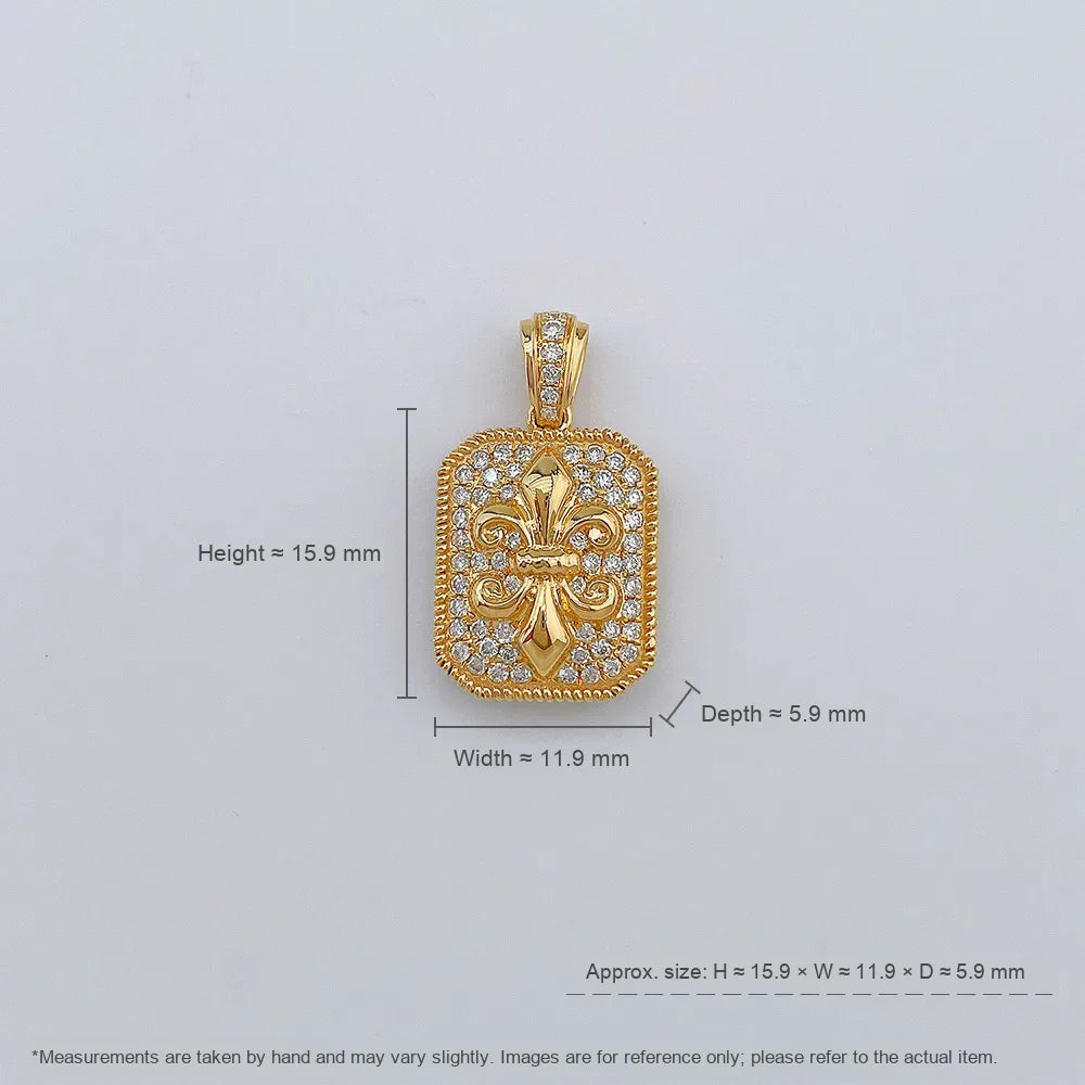 0.31 ctw Vintage Pavé Round-Cut Lab-Grown Diamond Pendant in 18K Yellow Gold