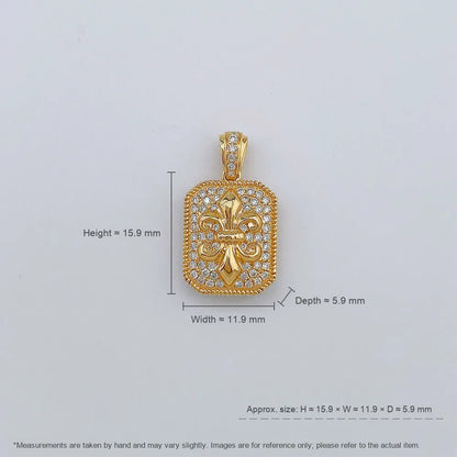 0.31 ctw Vintage Pavé Round-Cut Lab-Grown Diamond Pendant in 18K Yellow Gold