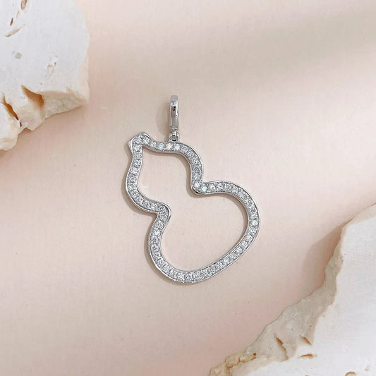 0.27 ctw Round-Cut Lab-Grown Diamond Pendant in 18K White Gold