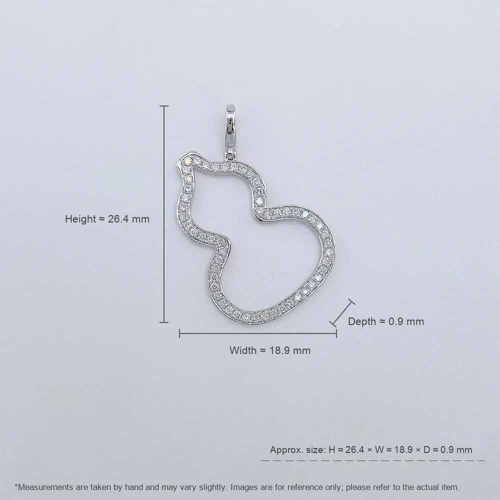 0.27 ctw Round-Cut Lab-Grown Diamond Pendant in 18K White Gold