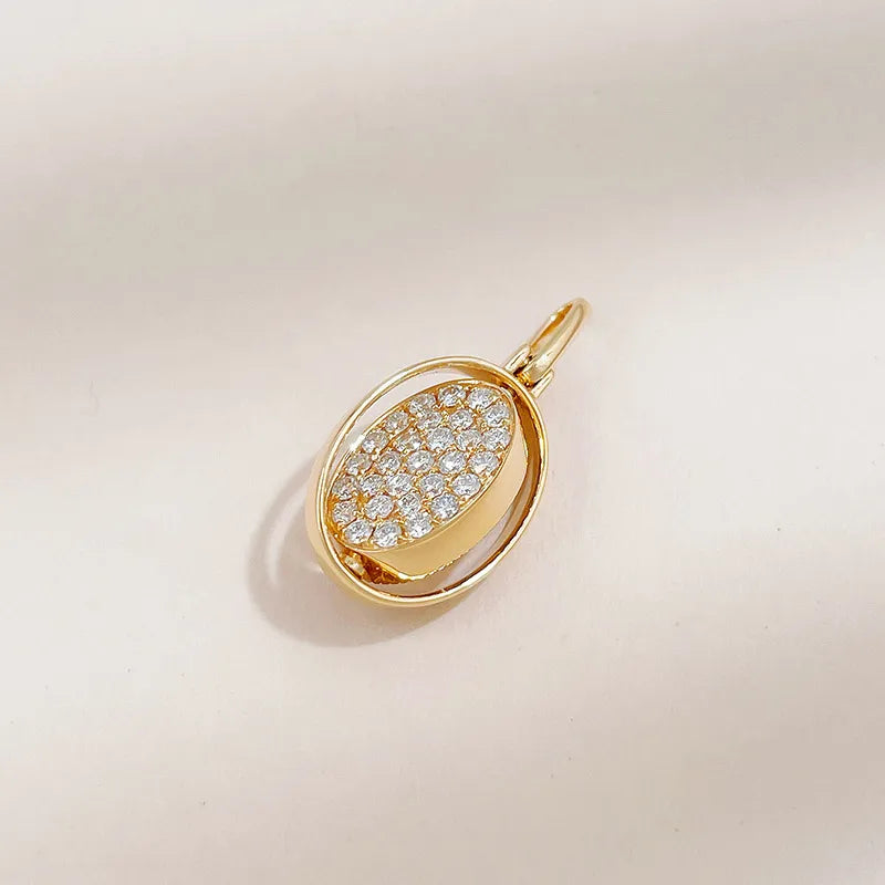 0.28 ctw Celestial Pavé Round-Cut Lab-Grown Diamond Pendant in 18K Yellow Gold