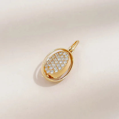 0.28 ctw Celestial Pavé Round-Cut Lab-Grown Diamond Pendant in 18K Yellow Gold