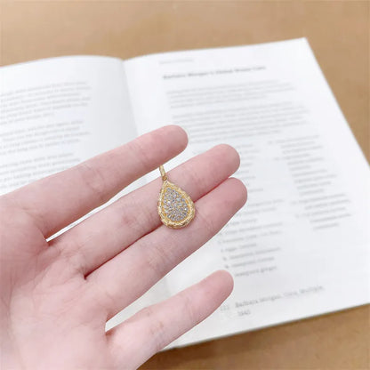 0.39 ctw Vintage Pavé Round-Cut Lab-Grown Diamond Pendant in 18K Yellow Gold