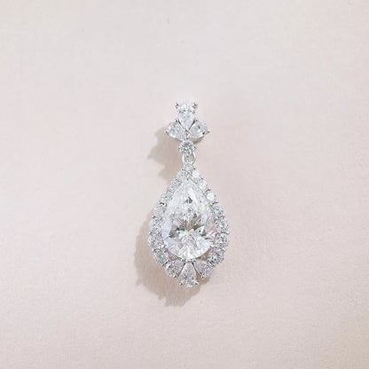 2.08 ct Pear-Cut Lab-Grown Diamond Pendant in 18K White Gold