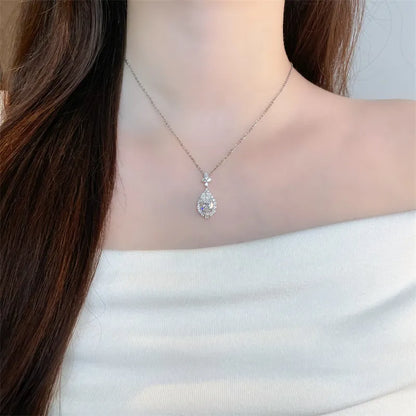 2.08 ct Pear-Cut Lab-Grown Diamond Pendant in 18K White Gold