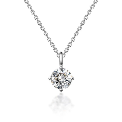 1.07 ct Celestial Round-Cut Lab-Grown Diamond Pendant Necklace in 925 Sterling Silver