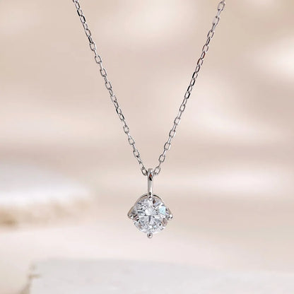 1.07 ct Celestial Round-Cut Lab-Grown Diamond Pendant Necklace in 925 Sterling Silver