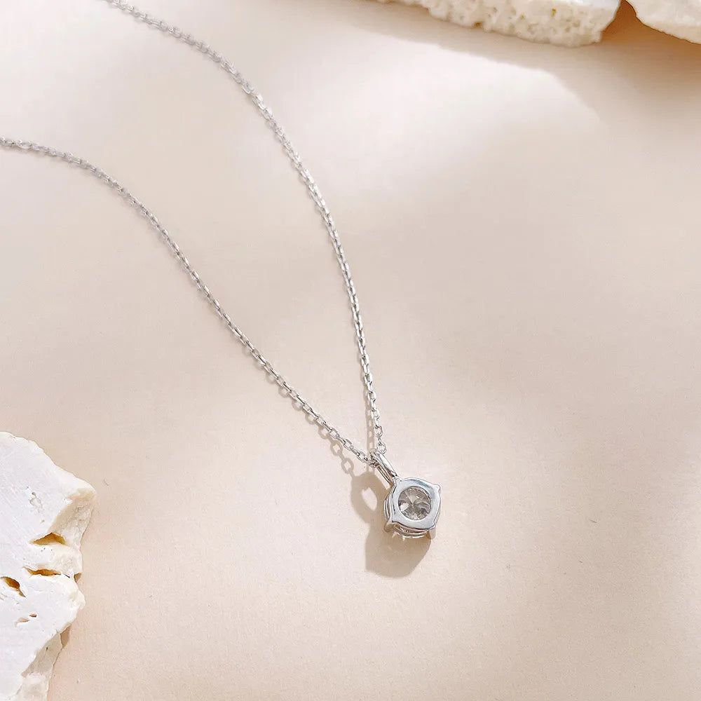 1.07 ct Celestial Round-Cut Lab-Grown Diamond Pendant Necklace in 925 Sterling Silver