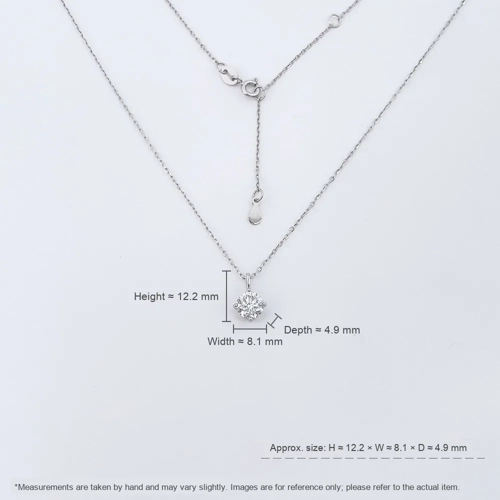 1.07 ct Celestial Round-Cut Lab-Grown Diamond Pendant Necklace in 925 Sterling Silver