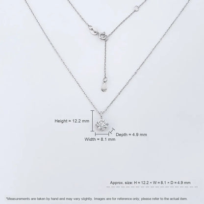 1.07 ct Celestial Round-Cut Lab-Grown Diamond Pendant Necklace in 925 Sterling Silver
